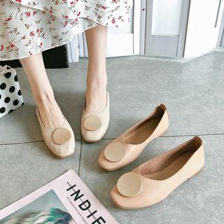 Metal Disc Ballerina Flats