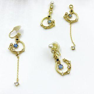 Asymmetrical Crescent Drop Earring