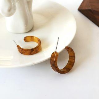 Hook Drop Earring 1 Pair - Hook Drop Earring - Brown - One Size