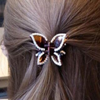 Butterfly Rhinestone Acrylic Hair Clamp