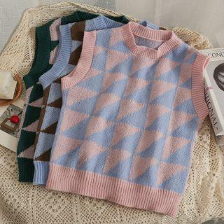 Slim-fit Colorblock Light Knit Vest