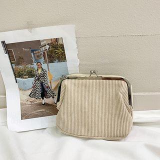 Kiss-lock Corduroy Clutch