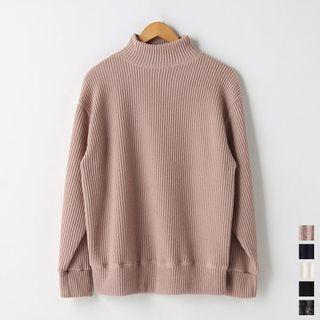 Loose-fit Mock-neck Pullover