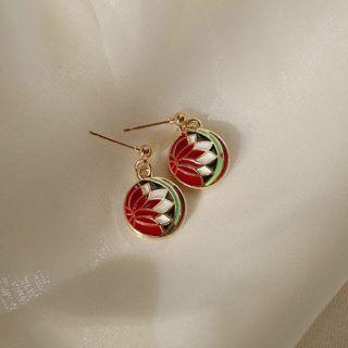 Alloy Glaze Flower Earring 1 Pair - Alloy Earring - One Size