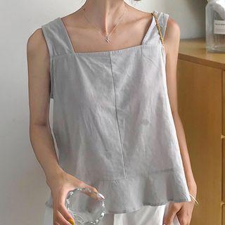Wide-strap Bow Back Top