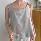 Wide-strap Bow Back Top