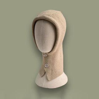 Ribbed Knit Balaclava Hat