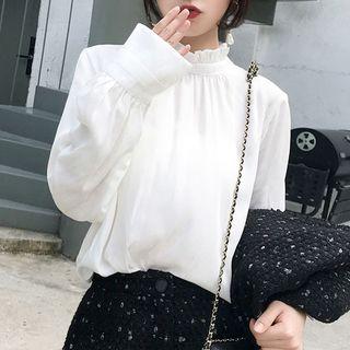 Frill-trim Mock Collar Blouse