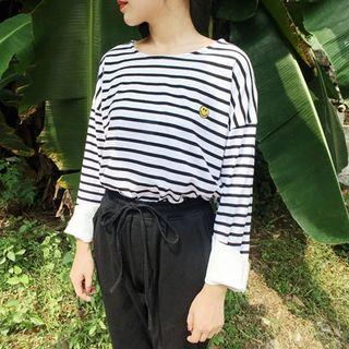 Smiley Stripe Long-sleeve T-shirt