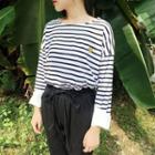 Smiley Stripe Long-sleeve T-shirt