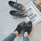 Flower Detail Brogue Oxfords