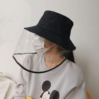Lucite-panel Bucket Hat (anti-corona) Black - One Size
