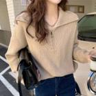 Half-zip Sweater Khaki - One Size