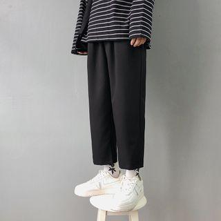Plain Wide-leg Straight-leg Dress Pants