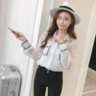 Contrast Trim Lace Shirt