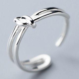 925 Sterling Silver Knot Open Ring S925 Silver - Ring - One Size