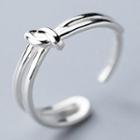 925 Sterling Silver Knot Open Ring S925 Silver - Ring - One Size