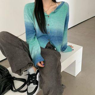 Tie-dye Knit Cardigan