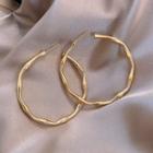 Alloy Bamboo Open Hoop Earring 1 Pair - As Shown In Figure - One Size