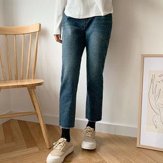 Round-hem Brushed Fleece T-shirt