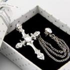 Rhinestone Cross Brooch