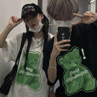 Couple Matching Short-sleeves Print T-shirt