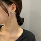 Bow Alloy Faux Crystal Dangle Earring