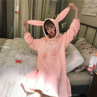 Rabbit Ear Hooded Night Dress