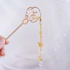 Floral & Butterfly Accent Faux Pearl Hair Stick