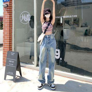 Mid Rise Loose Fit Washed Jeans (various Designs)