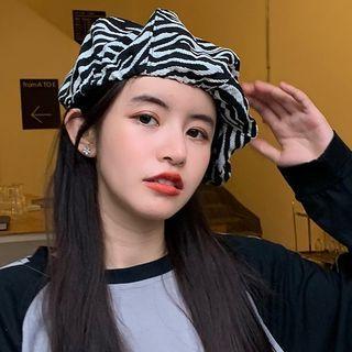 Zebra-print Beret