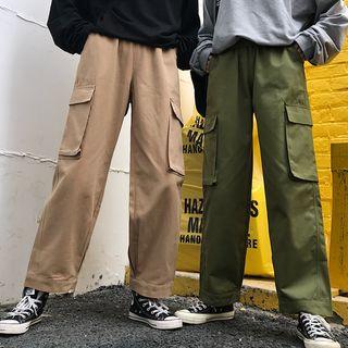 Couple Matching Cargo Straight-cut Pants