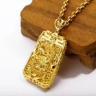Gold Plated Dragon Pendant Necklace