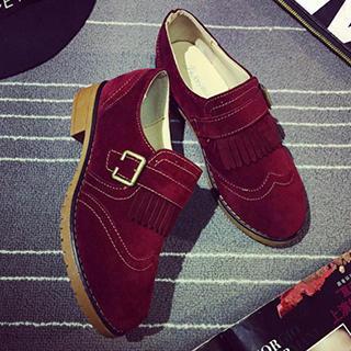 Fringed Buckled Loafers