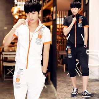 Set: Short-sleeve Jacket + Sweatpants