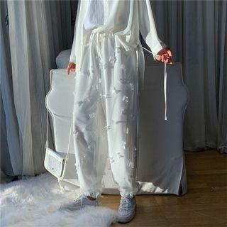 Butterfly Mesh Harem Pants