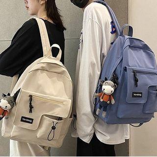 Drawstring Front Pocket Nylon Backpack