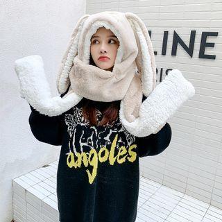 Ear Accent Fleece Hat With Ear Flaps