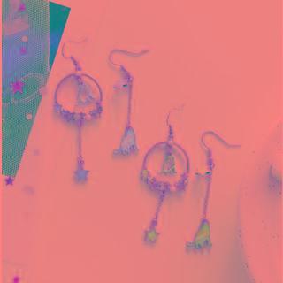 Asymmetrical Faux Pearl Cat Drop Earring / Clip-on Earring