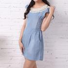 Cap-sleeve Denim Dress