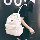 Embroidered Oxford Backpack