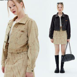 Print Crop Jacket