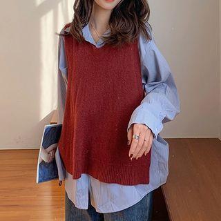 Oversized Shirt / Sweater Vest