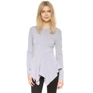 Asymmetric Hem Long Sleeve T-shirt