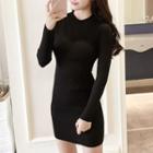 Long-sleeve Bodycon Mini Knit Dress