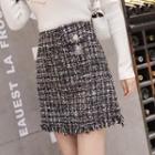High Waist Tweed Skirt