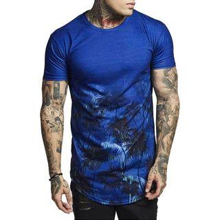 Short-sleeve Tree Print T-shirt