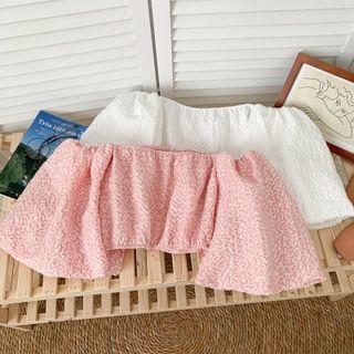 Boatneck Bell-sleeve Crop Top