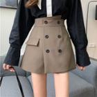 Asymmetrical Pocket-detail A-line Mini Skirt