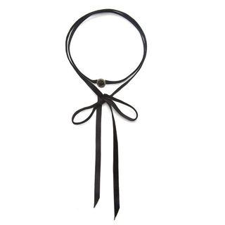 Embellished Faux Leather Choker 1 Pc - Black - One Size